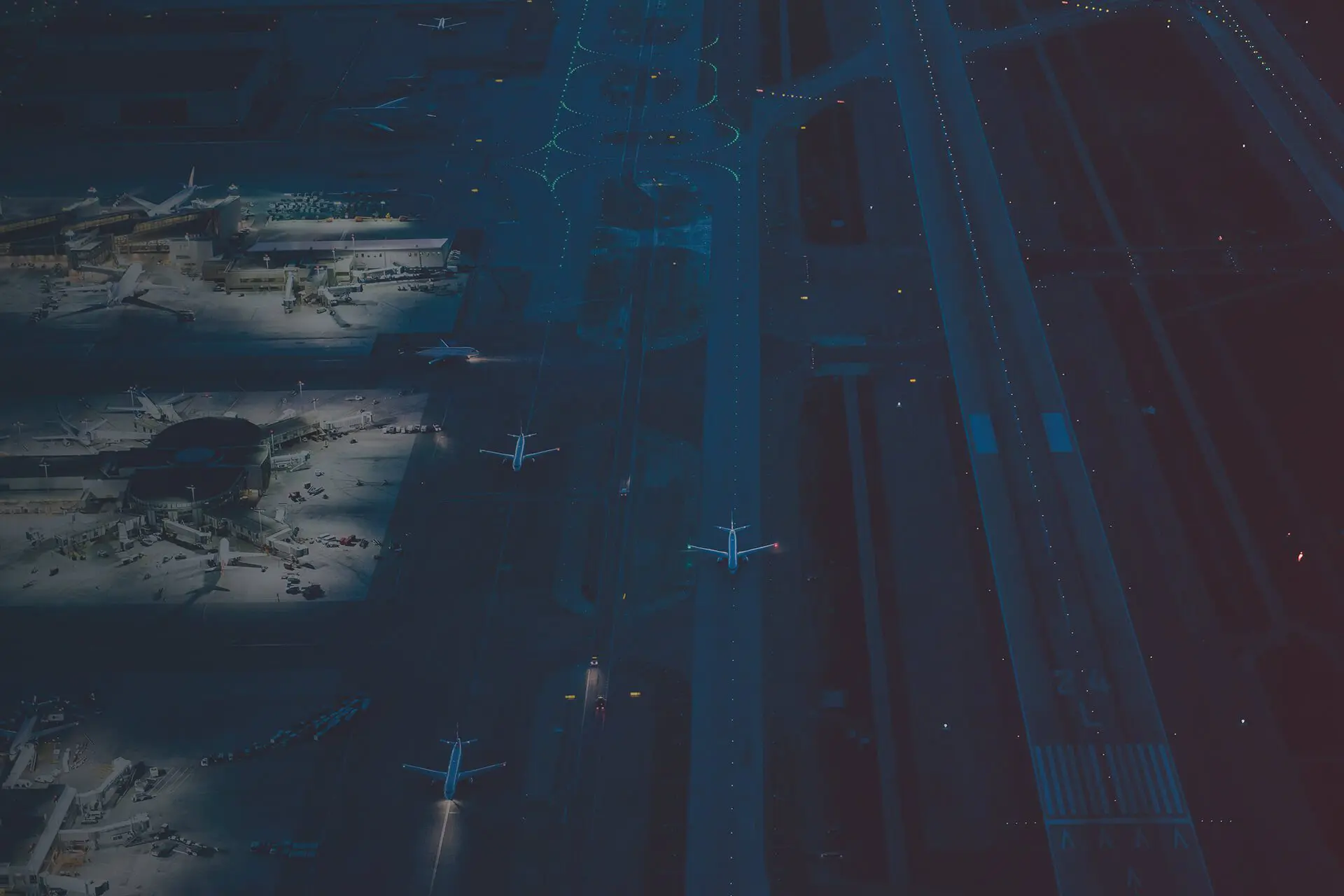 Airport terminals and tarmac